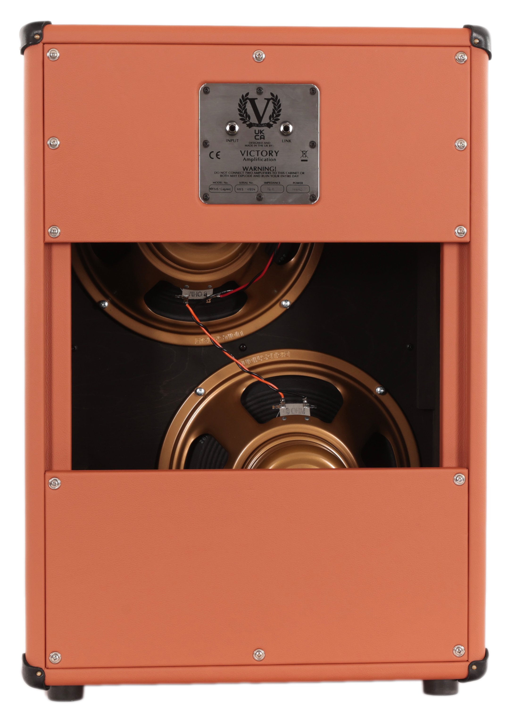 Victory MK 212V Open-Back Speaker Cabinet in Cognac with Celestion